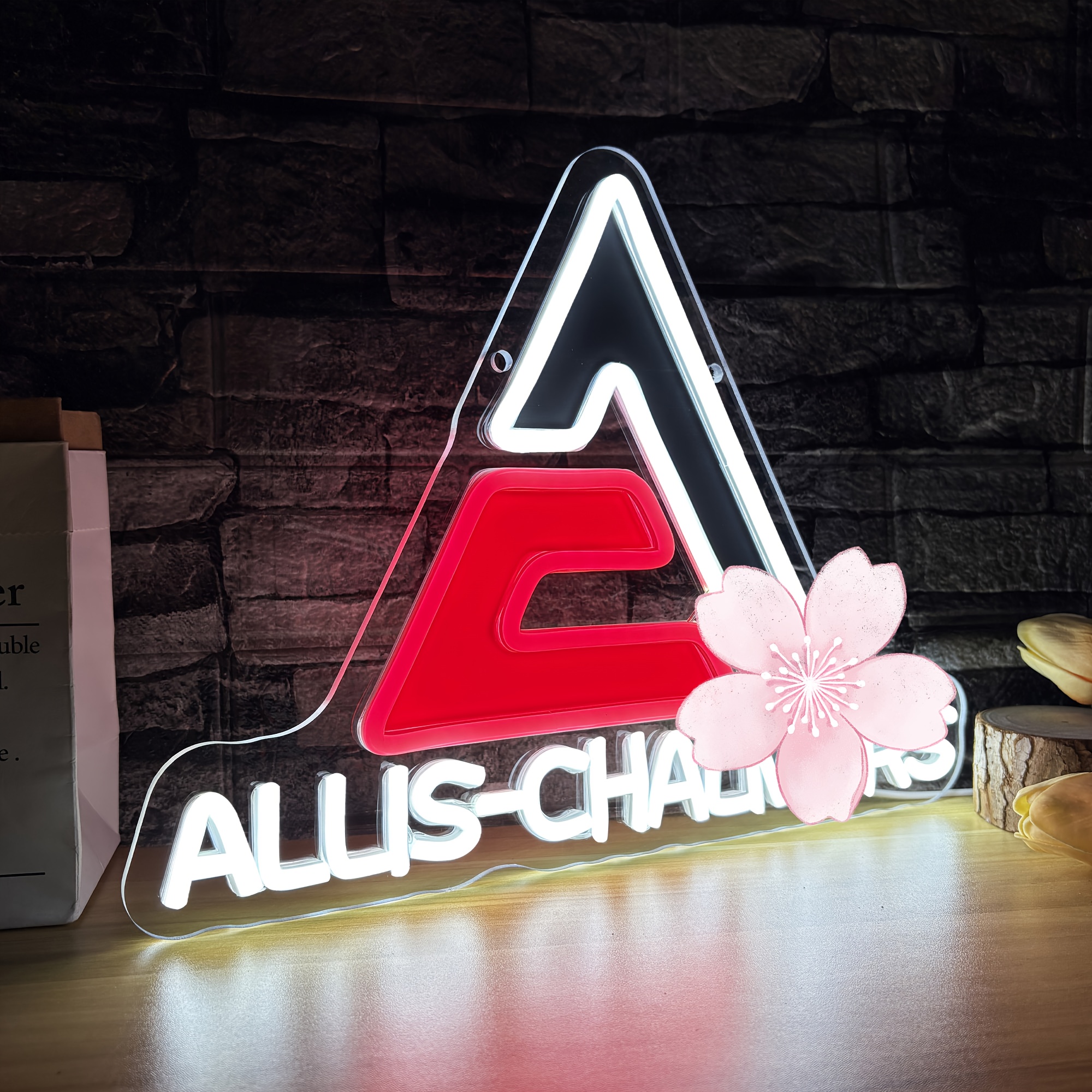 Harvester Neon Sign - Vintage Farmhouse Lighting with ALLIS-CHALMERS-like Design, USB-Powered Garage, for Man Cave, Workshop Decor - Agricultural Machinery Decoration for Dad, Tractor Enthusiasts - No Batteries Needed, Easy Mounting Hardware Included - Ideal Birthday/Christmas Gift for Farmers & Mechanics, Retro Design, Dimmable LED