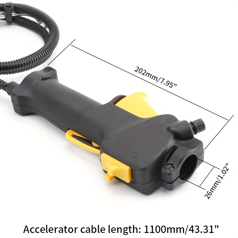 Lawnmower Handle Switch Suitable for Backpack 26mm Diameter Control Bar with Throttle Trigger Cable and Throttle Grip Garden Power Tool Accessories, Lawnmower Parts