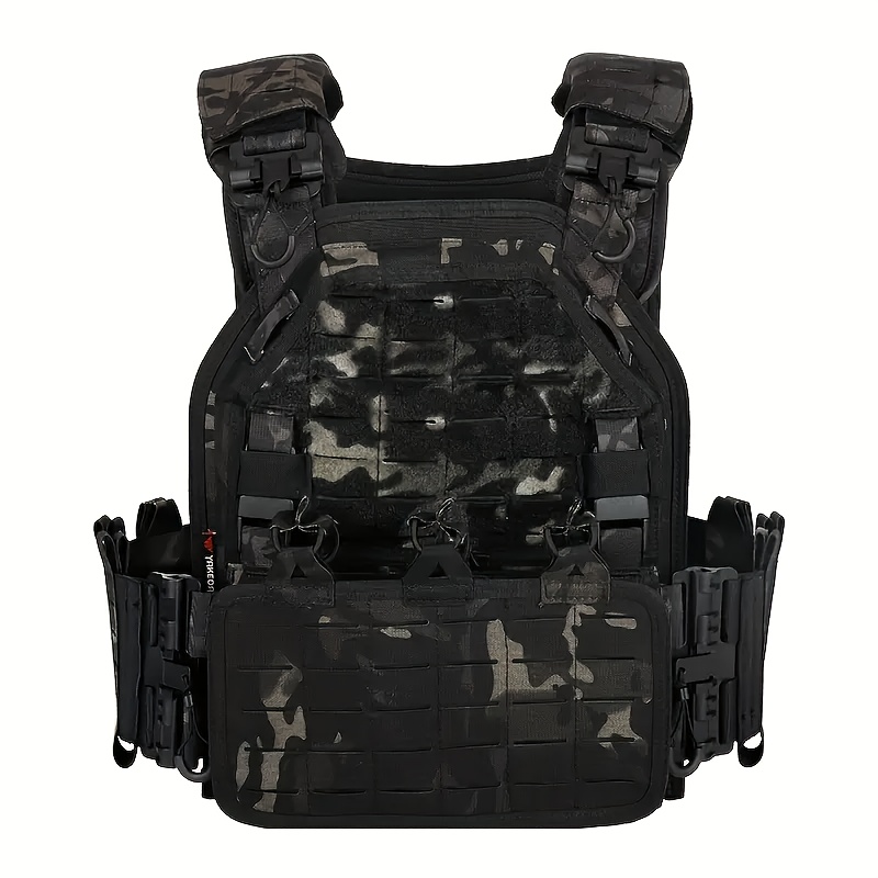 YAKEDA Adjustable Lightweight Tactical Vest With Quick-Release Buckle, Durable & Wear-Resistant For Outdoor, Hunting, Training