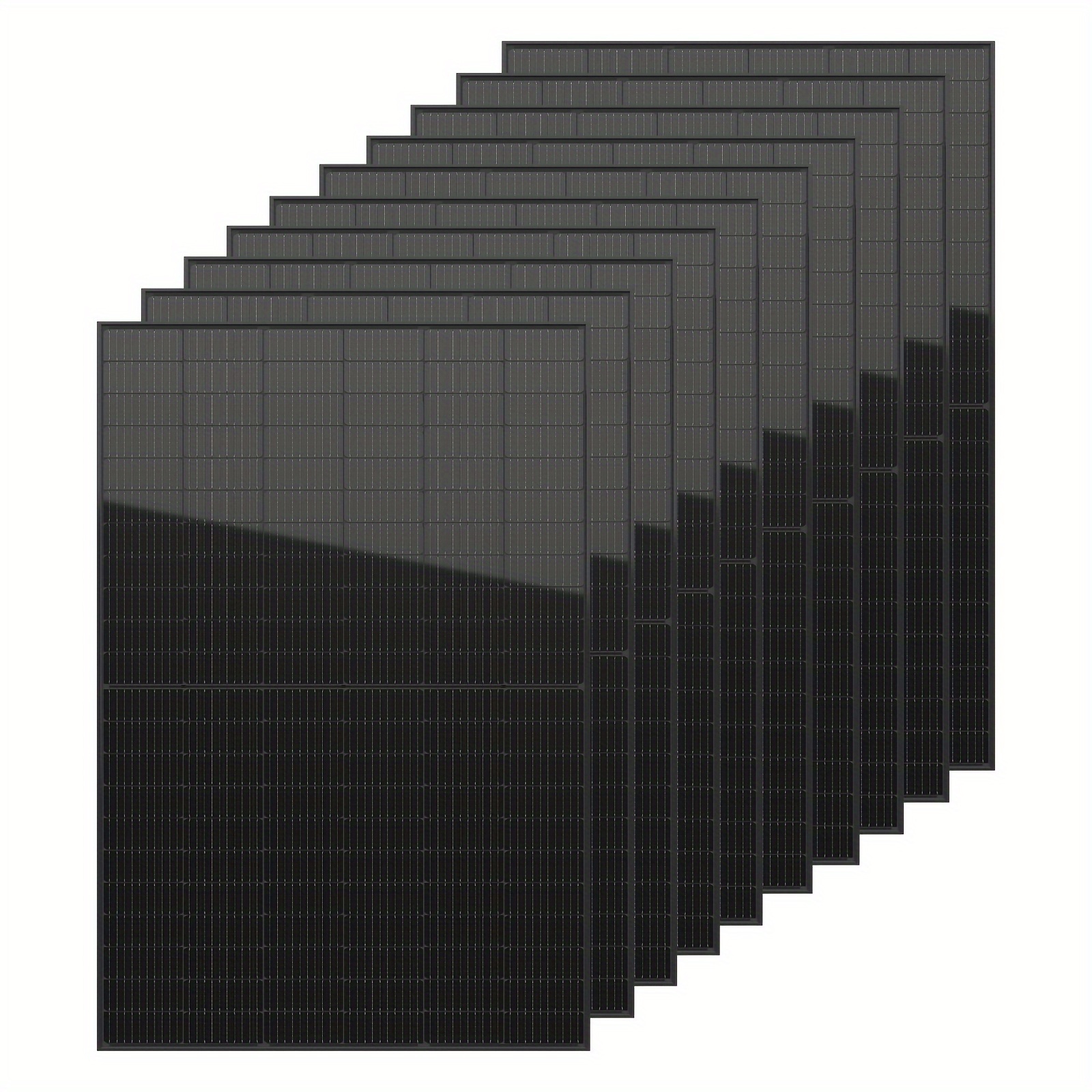 10 PCS 400 Watt Solar Panel, Yard Firm High Efficiency Monocrystalline PV Module Power Charger, Bifacial Solar Panel For RV Marine Rooftop Farm Camper Vehicle Caravan Other Off Grid Applications