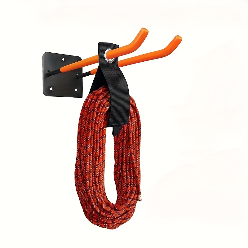 1pc Heavy-Duty Metal Wall-Mounted Garage Storage Hook Organizer for Gardening Tools - Industrial Style Powder-Coated Space-Saving Hooks for Shovels, Rakes, Yard Tools - Garage & Outdoor Organization Supplies, Wallmounted Tool Rack, Durable Tool Holder, Sturdy Construction