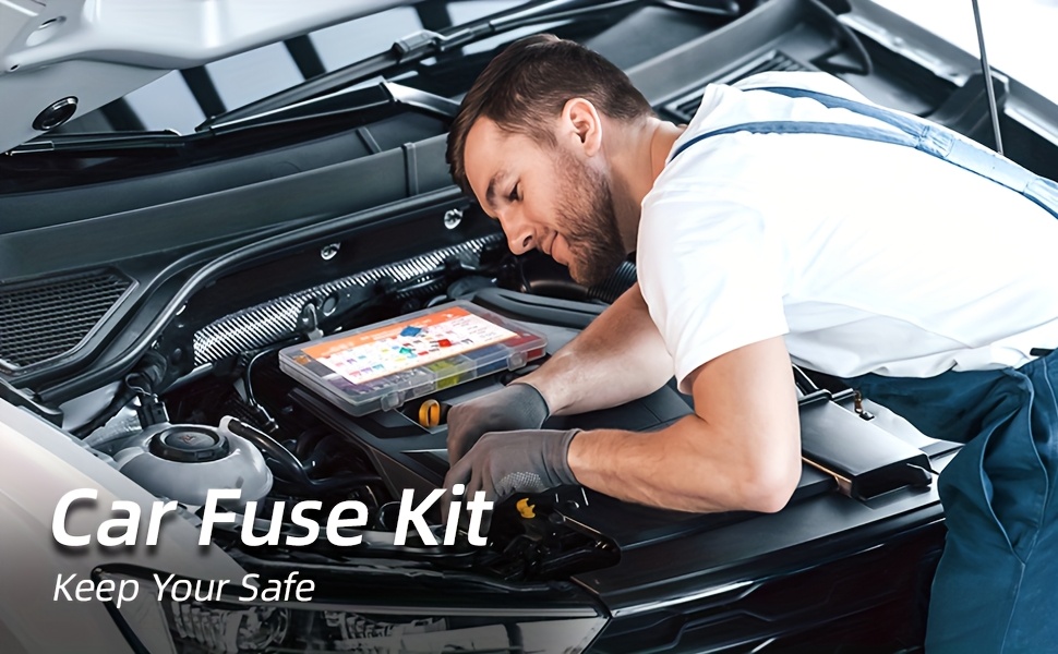 300pcs Car Fuse Kit, Including 160 Mini Fuses, 90 Standard Fuses, 50 Micro Fuses, 1 Removal Tool - Aluminum Alloy, Mixed Colors, Uncharged, Suitable for Cars, RVs, Trucks, Motorcycles 2A 3A 5A 7.5A 10A 15A 20A 25A 30A 35A 40A, Motorcycle Wiring