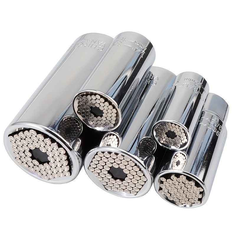 2pcs set of Yard Firm professional socket wrench set - stainless steel material, adjustable 7-19mm, with ratchet wrench and drill adapter, alloy material, suitable for a variety of applications, industrial tool kit