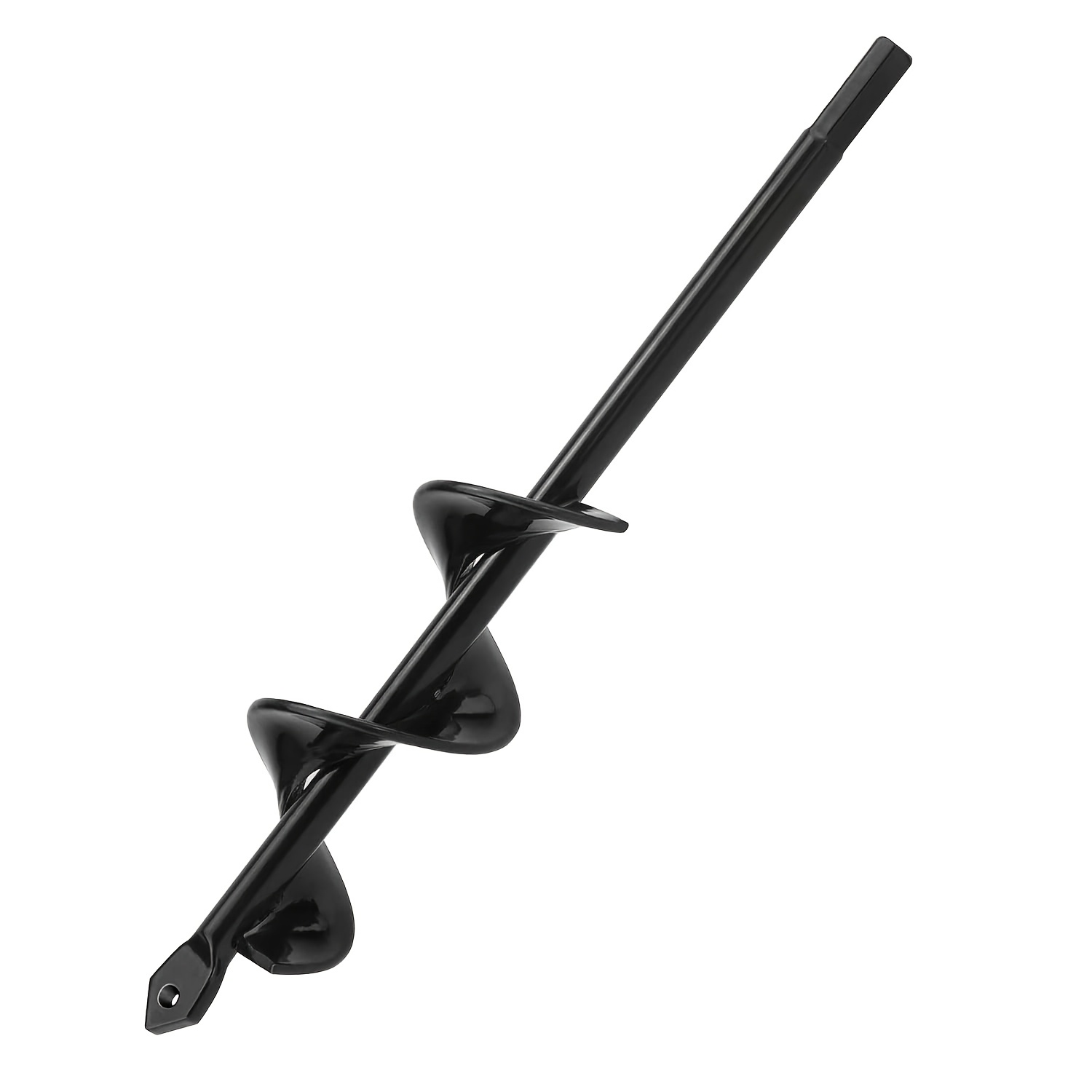 1pc Heavy-Duty Garden Auger Drill Bit with Spiral Flute Design & 3/8