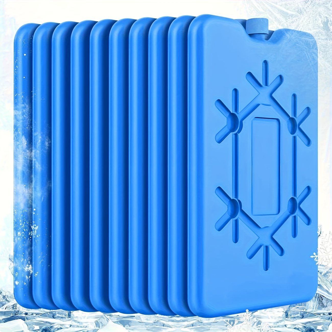 [10 Packs Reusable Ice Pack] Yard Firm 10 Packs Reusable Ice Pack | Ultra-Thin, Leakproof & Durable for Long-Term Cooling | Non-Toxic Material | Essential for Picnics & Outdoor Activities