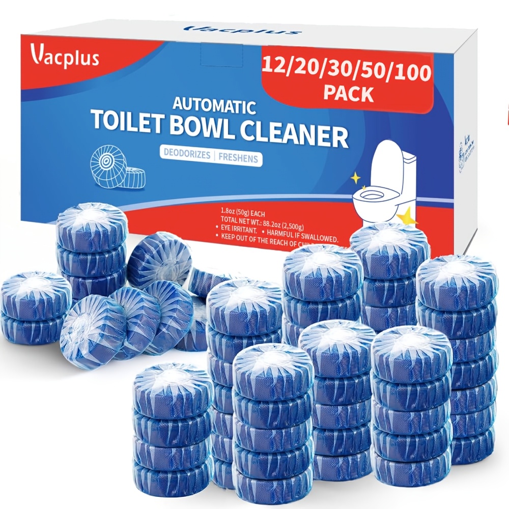 Automatic Toilet Bowl Cleaner Tablets - Yard Firm Low Odor For Freshness, Ideal For Plastic SurfacesEasy Use For Home Hygiene RV Toilet Cleaning, Powerful Toilet Bowl Cleaners For Tough Stains, Long-Lasting Deodorizing