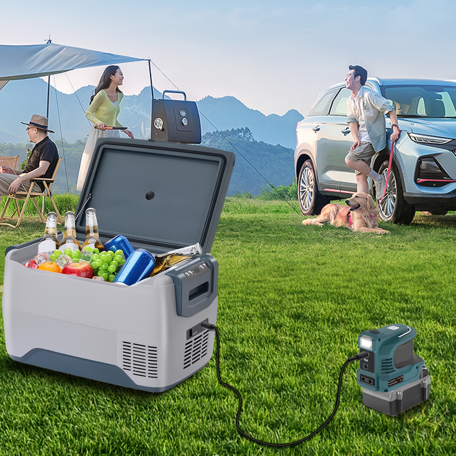 Kobalt 24V Battery Power Inverter 220W Heavy-Duty DC to AC Converter with USB/Type-C/AC Outlets & LED Light - Portable Power Station Charger Adapter for 20V Batteries, 110-120V AC Output, Over-Voltage/Over-Voltage/Over-Current/Over-Heat/Over-Temp Protection, Compact & Lightweight Design (Battery Not Included) - Ideal for Home, Camping, RV, Outdoor Use, Camping Electricity, Sleek Power Supply, Highefficiency Conversion, Durable Construction, Multifunctional Charger, Usb Power Supply