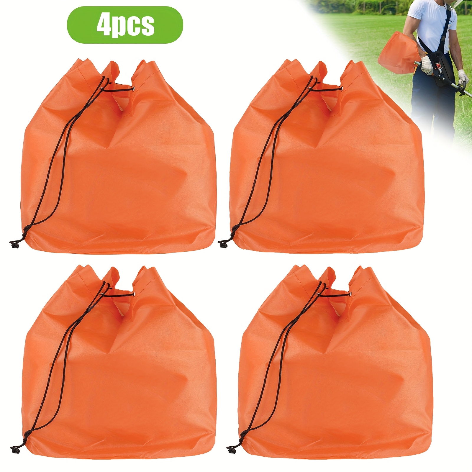 4pcs Heavy-Duty Trimmer Engine Covers, Yard Firm All-Weather Protection Cover with Drawstring Closure, Ideal for Garden and Outdoor Use