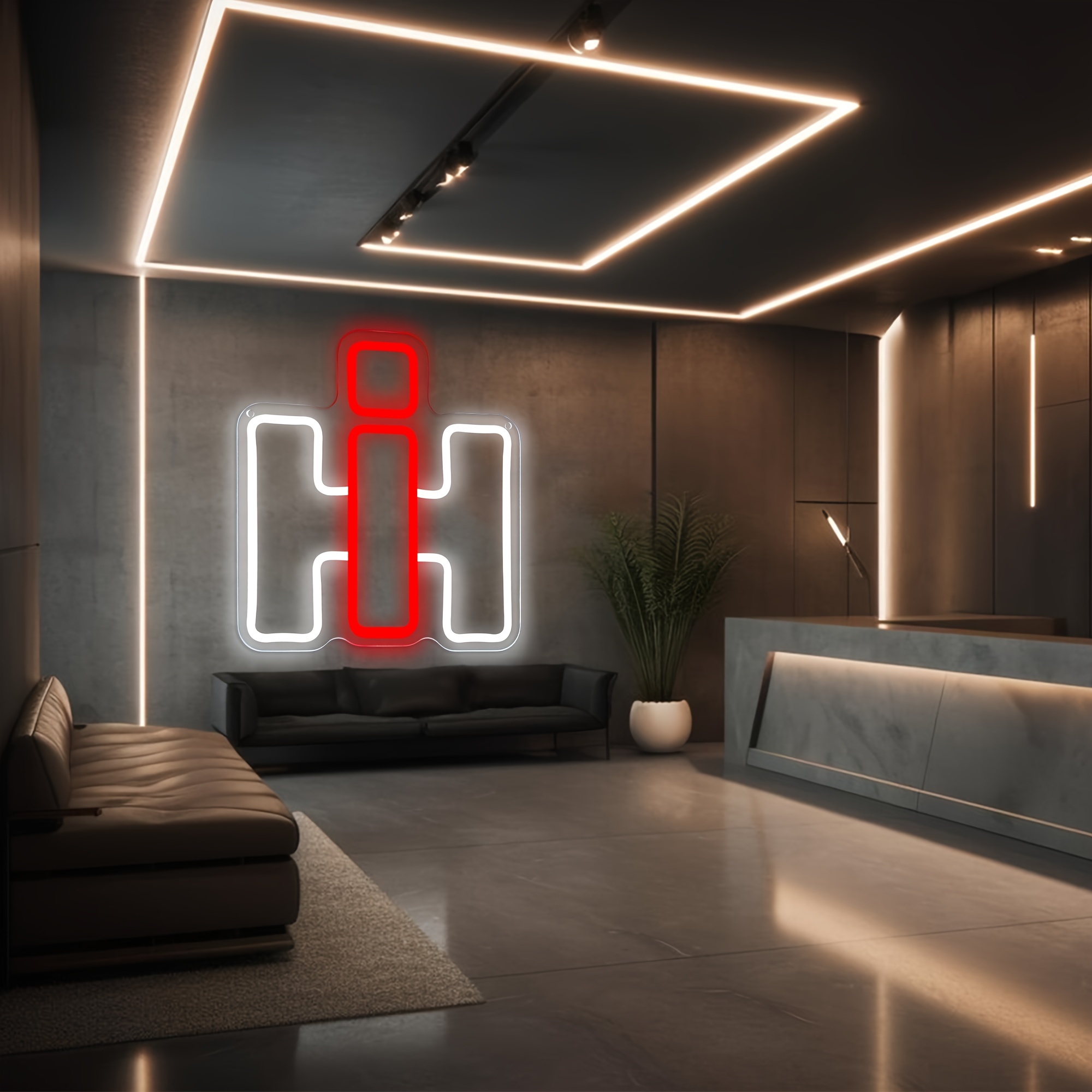 1pc Dimmable Neon Sign - USB Powered, Red & White Farmall Tractor Light, Ideal for Man Cave, Bar, Bedroom, Perfect Gift for Farmers