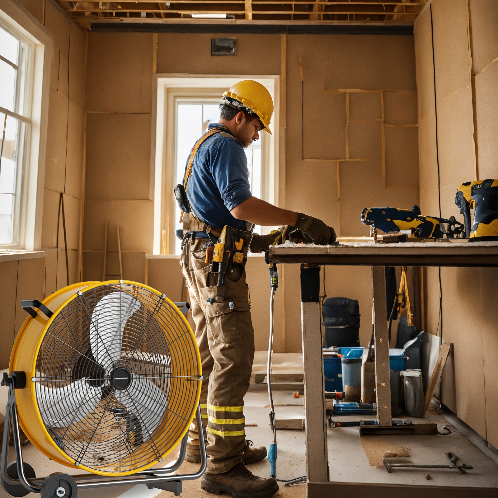 18/24 Inch Floor Fan Pro Regenerative Blowers - Industrial Floor Fan with Handle Caster Ideal for Home Improvemen, High Velocity Metal Drum Fan Commercial, Residential, Warehouse, Covered Patio, Shop, Garage, Barn, 3 Speed 88000 CFM UL Safety Listed