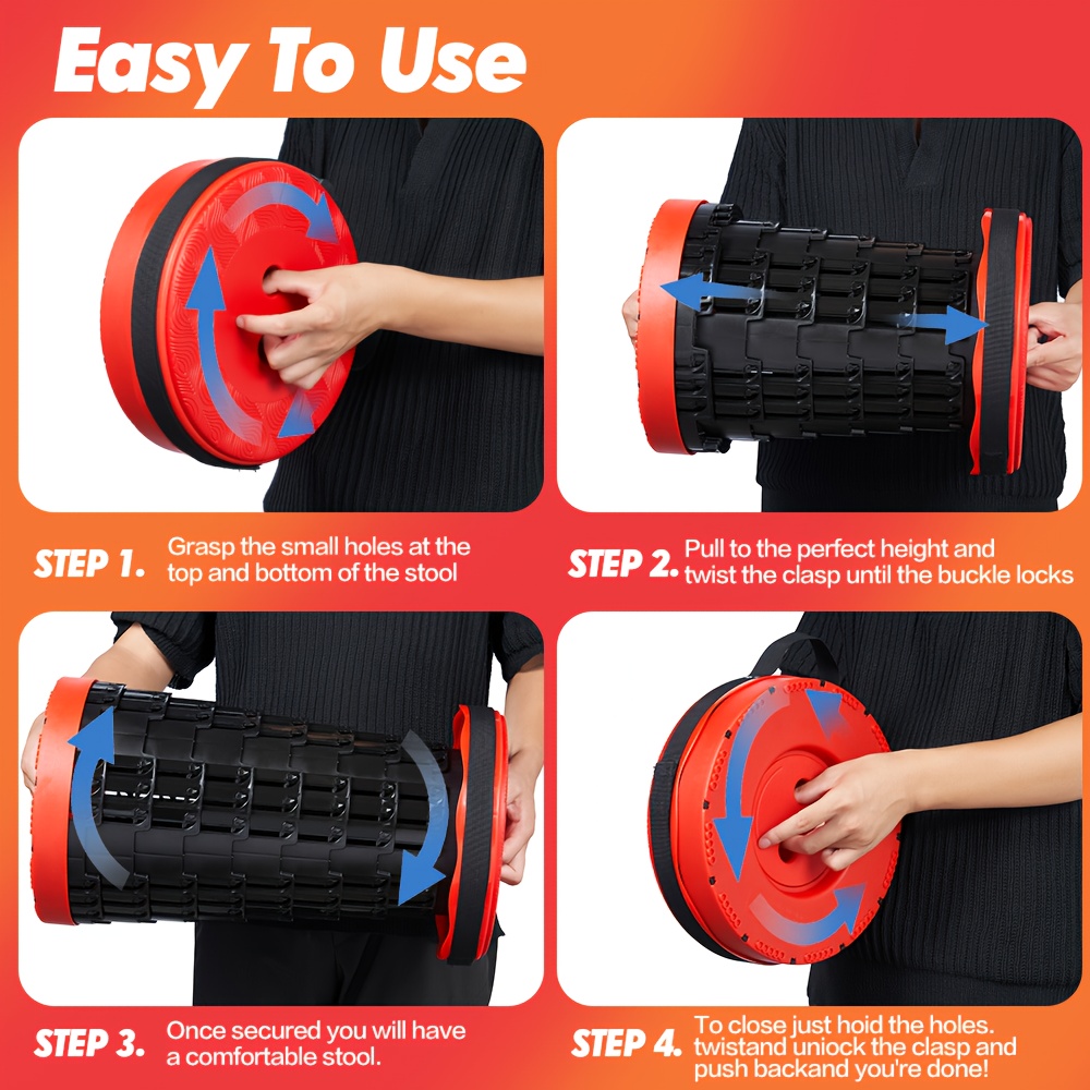 2-in-1 Telescopic Stool Folded Table Set Combined Retractable Camping Table Set Best Choice for Indoor and Outdoor activities