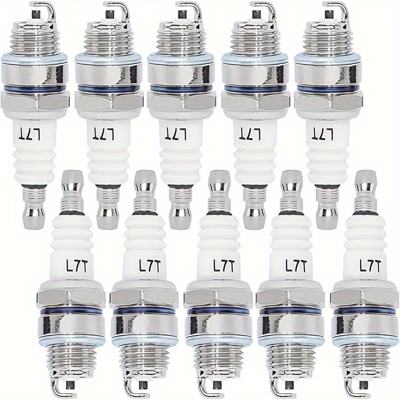 [BPMR7A Spark Plug] 5/10pcs BPMR7A L7T Spark Plug - BPM7A BM6A RCJ6Y RCJ7Y WSR5F Dual-Cylinder Small Engine Spark Plugs - Suitable for Yard Firm Mini Cars - Suitable for 33CC 43CC 47CC 49CC Chainsaw Lawn Mower Blower Hedge Trimmer Hammer Drill