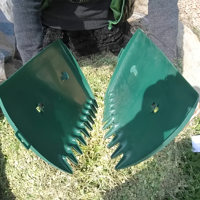 1 Pair Heavy-Duty Leaf Scoop & Rake Set - Lightweight Collapsible Garden Tools with Ergonomic Handle, Durable Plastic Lawn & Yard Rake for Leaf Blower-like Performance, Portable for Road Trip, Park, Driveway Cleanup (Ideal Mother’s Day Gift), Leaf Collector, Leaf Collector Grabber, Garden Rake With Handle, Rake Garden With Handle, Grass Collector, Garden Cleaning Tools, Pick Up Leaves, Leave Scoop Hand Rake, Hand Tools, Leaves Picker, Tools And Equipment, Hand Leaf Scoops,
