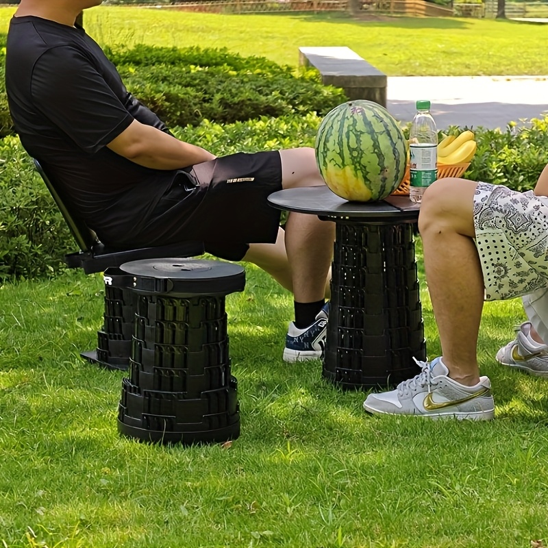 2-in-1 Telescopic Stool Folded Table Set Combined Retractable Camping Table Set Best Choice for Indoor and Outdoor activities
