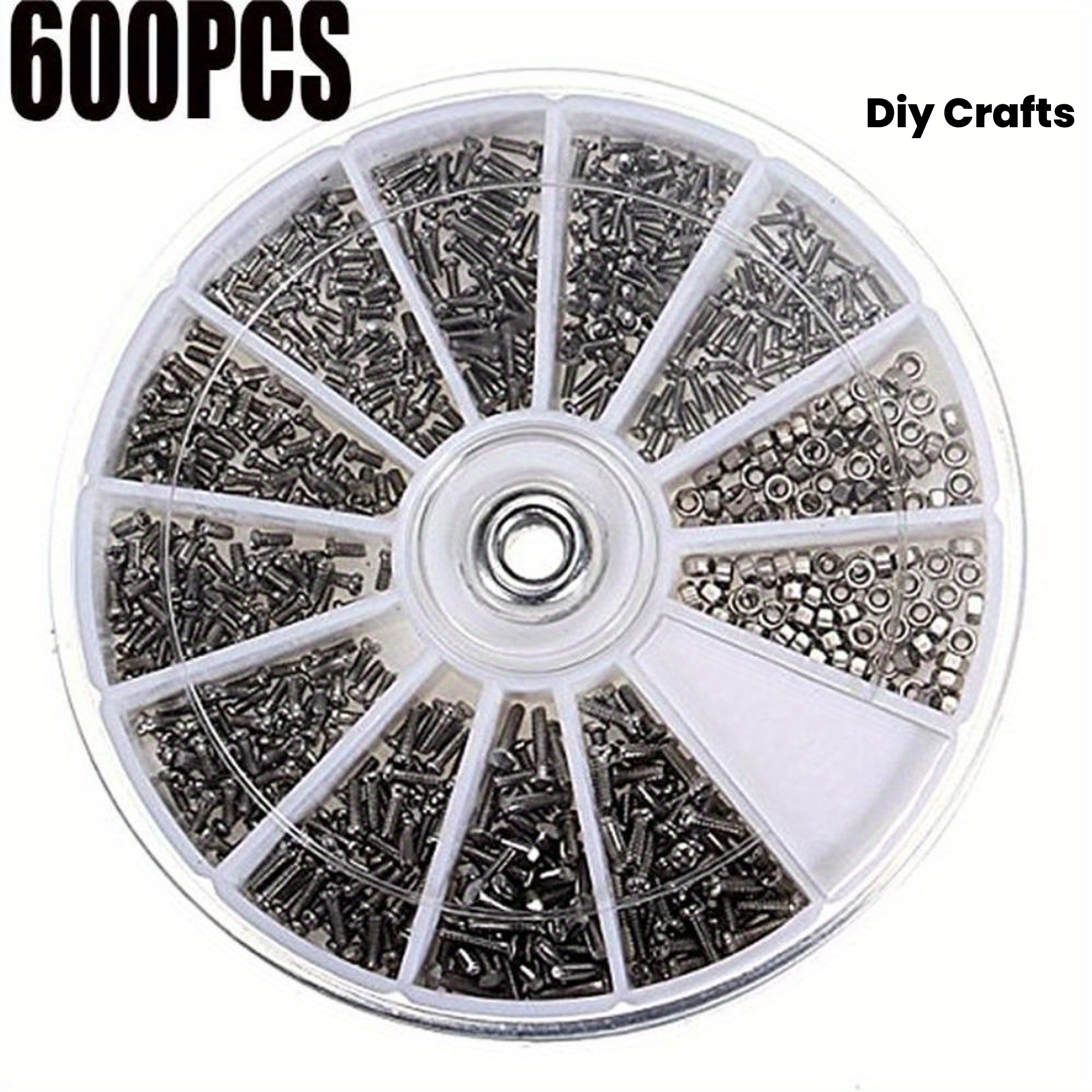 [Precision Screwdriver Set] 600pcs Precision Screwdriver Set | Yard Firm Stainless Steel Screws, Phillips Head, Electronics Repair Kit for Watches, Glasses, and Jewelry Making, DIY Crafts - Sleek Case, Durable Tools