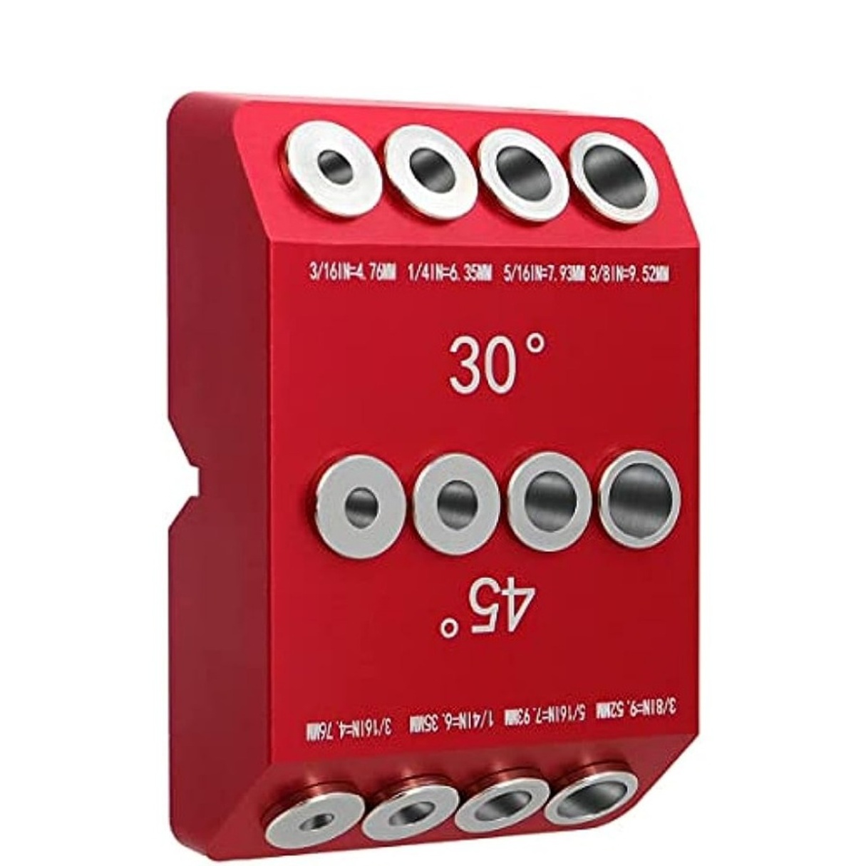 30/45/90 Degree Metal Drill Guide Jig, Red Aluminum Angled Drill Kit for Wood Post, Lag Screw, Railing, Deck, Stair Handrail, Durable All-Metal Construction - Image 8