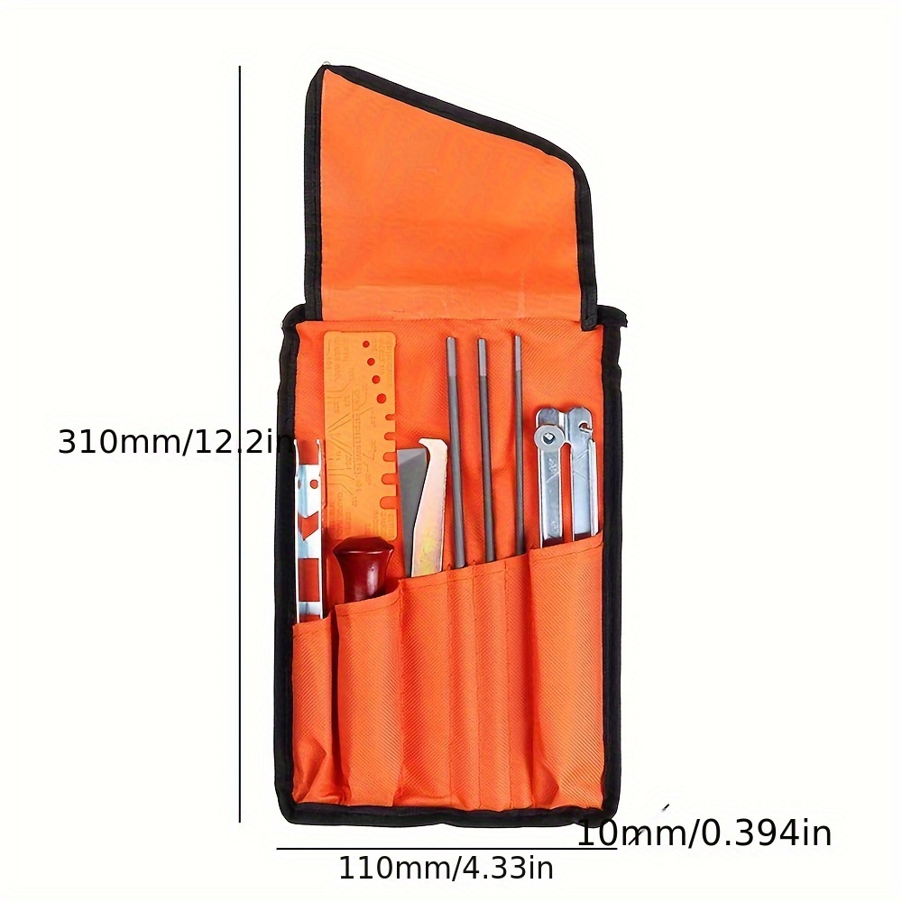 SHDY Professional Chain Saw File Set - American Style Bench Files, Non-Electric Manual Chainsaw Sharpening Tool Kit with Carrying Case - For Chainsaw Maintenance - Suitable for Professionals & DIY Enthusiasts - Ideal Gift for Woodworkers & Outdoor Enthusiasts