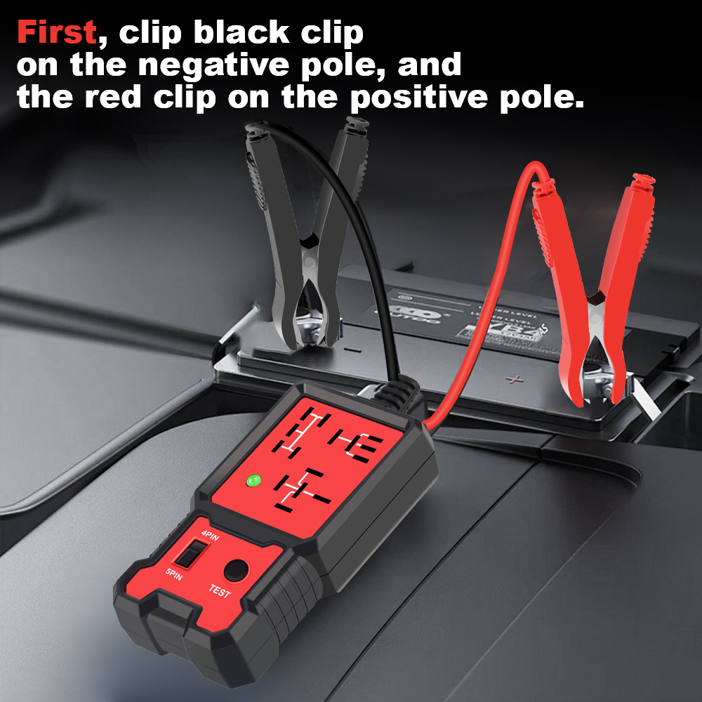 Voltage Tester Automotive Electronic Relay Tester Car Battery Checker Car Relay Tester Indicator Light Universal 12V Accessories, Automotive Diagnostics, Portable Checker, Reliable Performance, Sturdy Design, Diy Car Repair, Auto Technicians