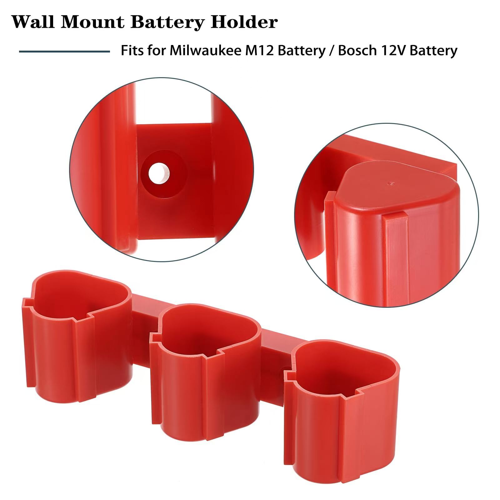 [1pc Battery Tool Rack] Makita Bosch Milwaukee Vertical Plug-In Battery Tool Storage Rack | 1pc for 12V 10.8V Wickers