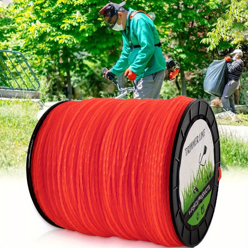 Premium Orange Spiral Nylon Trimming Line - Yard Firm Durable Mower Wire for Lawn and Gardening Maintenance, Ideal for Trimming and Edging, High-Quality Cutting Accessory