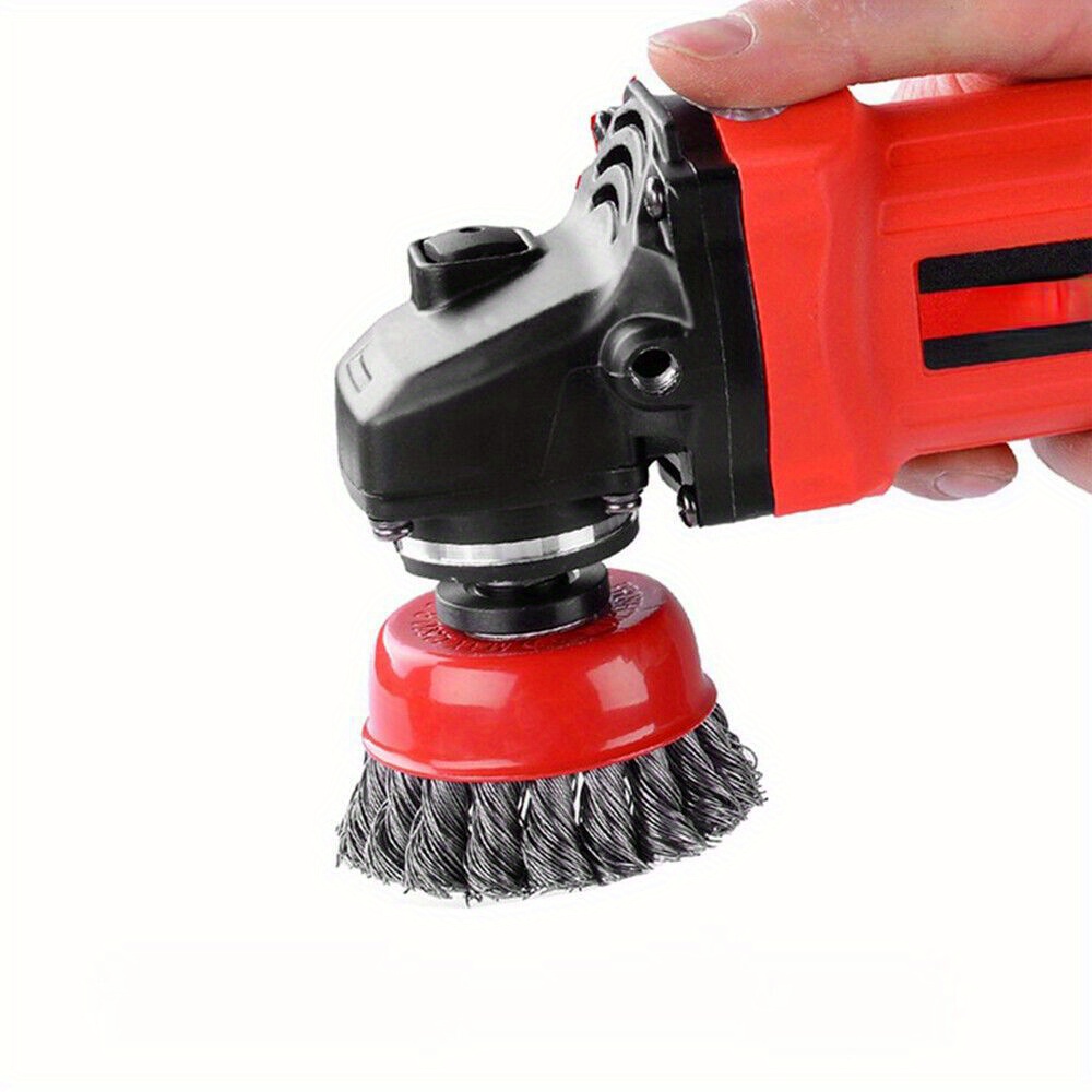 4-Pack Knot Wire Wheel Cup Brush Set for Angle Grinder - Heavy-Duty Steel Material, Compatible with 115mm Tools - For Metalworking & Cleaning - Ideal for DIY Enthusiasts & Professionals