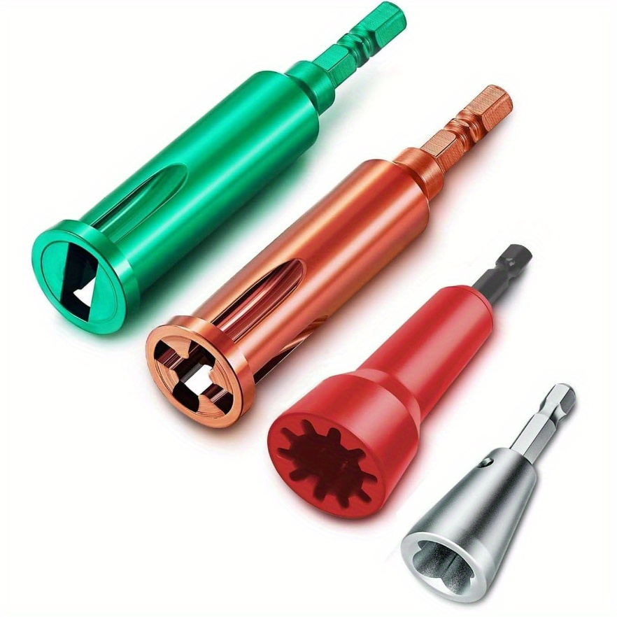4-Piece Wire Stripper Twister Tool Set: Yard Firm Efficient Electric Wire Stripper Terminal Cap Sleeve, Wire Twister, 1/4in Hexagonal Handle Bit, Stripping Wire Winder, Electrician's Quick Connector Connector and Terminal for Professional Electrical Projects