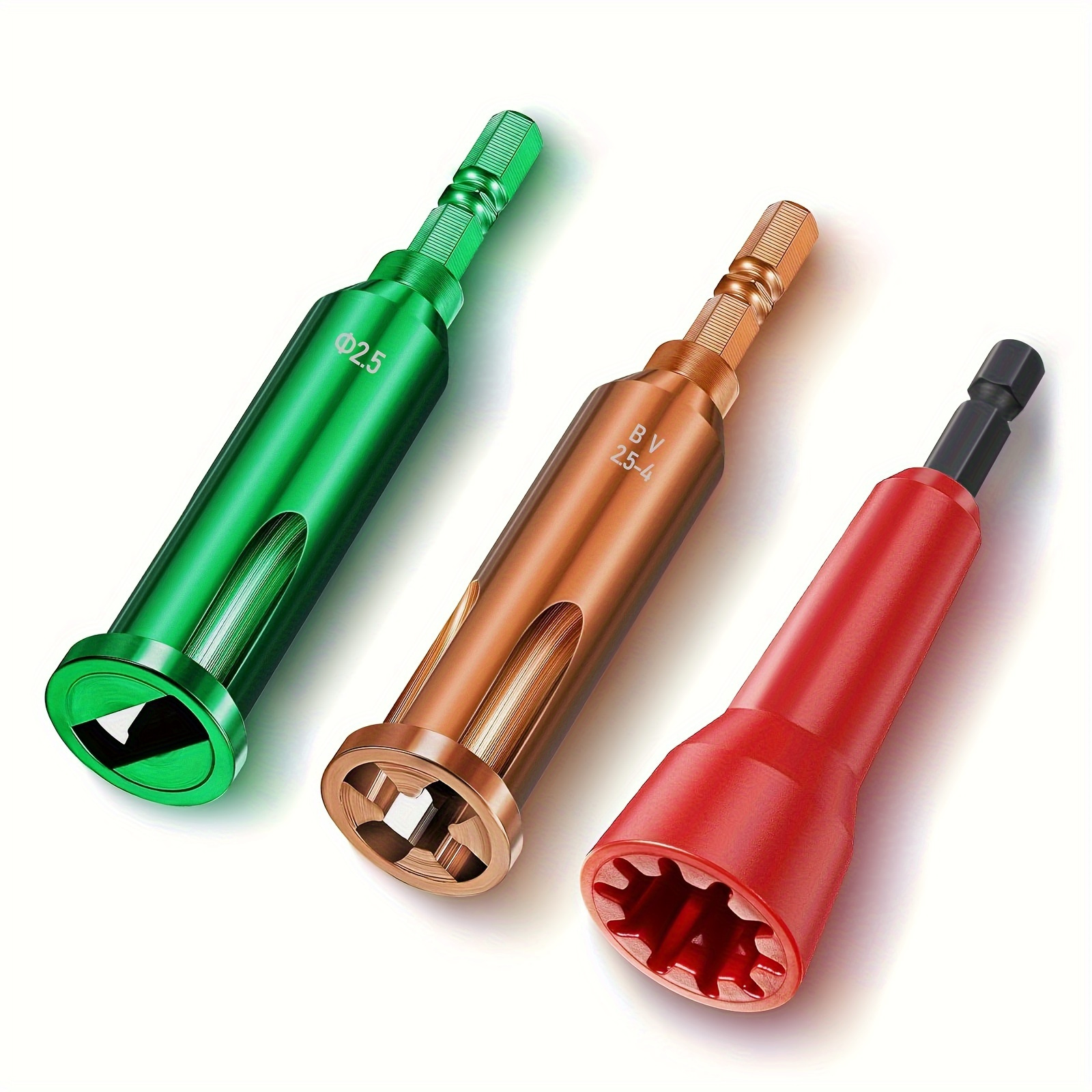 4-Piece Wire Stripper Twister Tool Set: Efficient Electric Wire Stripper Terminal Cap Sleeve, Wire Twister, 1/4in Hexagonal Handle Bit, Stripping Wire Winder, Electrician's Quick Connector Connector and Terminal for Professional Electrical Projects