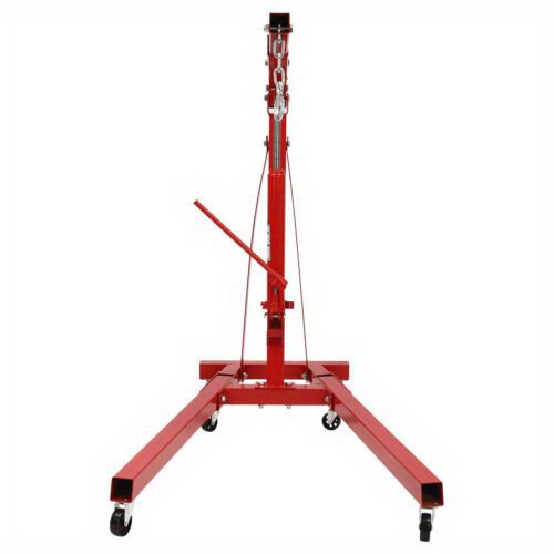 Labor Day, 4409LBS 2 TON Heavey Duty Engine Motor Hoist Cherry Picker Shop Crane Lift Excellent Performance: The Four Adjustable Positions(0.5T, 1T, 1.5T, and 2T) Can Meet Your Various Lifting Needs and The 8T Hydraulic Cylinder, Workshop Hoist