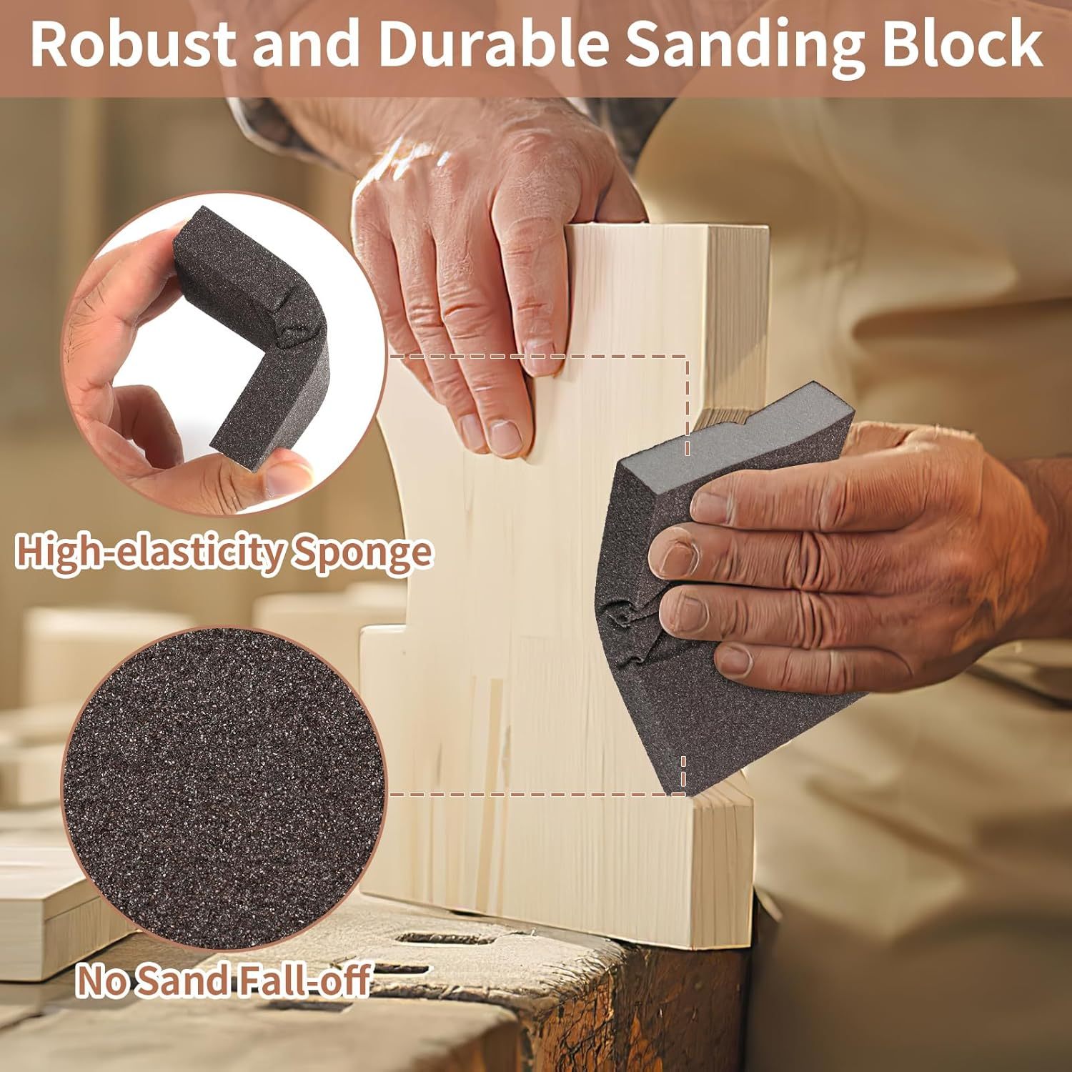 Sanding Sponge 60/80/120/180/220 Grit Coarse Medium Fine Sanding Blocks for Drywall Metal Wood Washable And Reusable Sanding Sponge, Coarse Sponge Sanding Blocks Set, Reusable Wet Dry Sanding Sponges for Metal, Drywall, Plastic, Wood, Paint