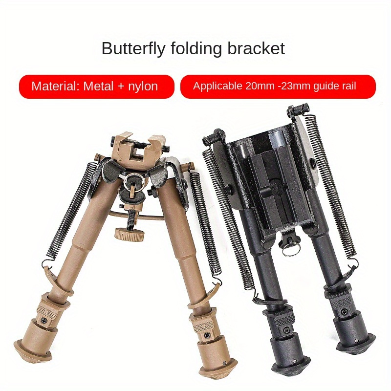 6-9 Inch Heavy-Duty Bipod with Adjustable Quick-Release Rail - Lightweight Foldable Hunting & Shooting Stabilizer, Mlok Handguard Adapter, 5 Height Settings, Rubber Feet - Compatible with Rifles, Shotguns, Outdoor Firearms (Aluminum/Nylon), Hunting Gear, Hunting Bipod