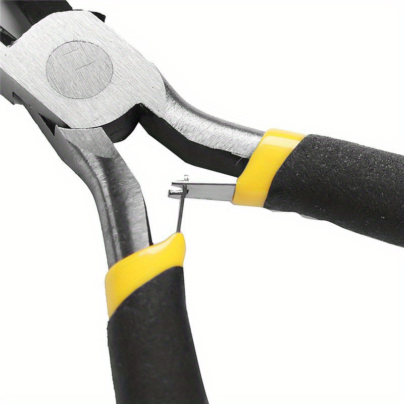 [8pcs Carbon Steel Pliers] 8pcs Premium Carbon Steel Mini Jewelry Pliers Set | Round Curved Needle Nose Design for Precise Grip, DIY Craft Tools Kit with Durable Construction for Long-Lasting Performance