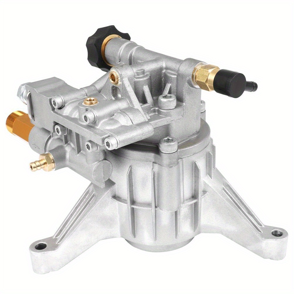 Heavy-Duty Pressure Washer Pump - Commercial/Residential Gas-Powered Washer, 3000 PSI Max, 2.4 GPM High Flow, Yard Firm Vertical Design with 7/8" Shaft, for Car, Construction, Lawn, Driveway Cleaning - Durable Construction, Portable Pressure Washer for Cars, Construction Site Cleaning, Compact Design, Highquality Aluminum, Corrosionresistant Metal