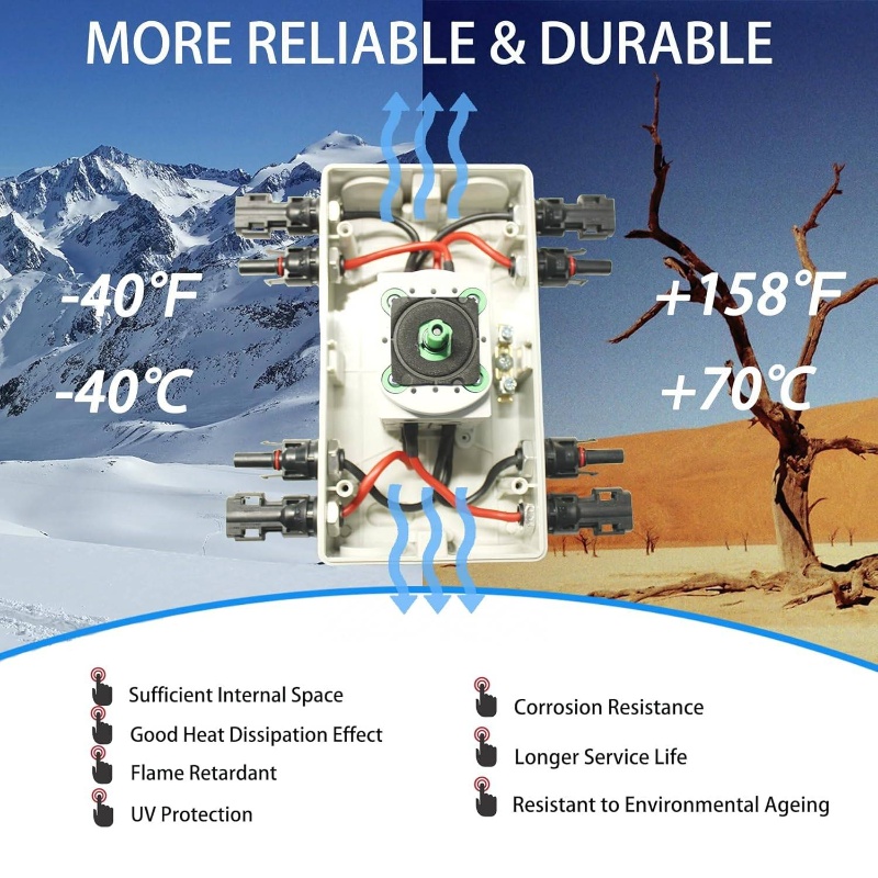 1000V 64A IP66 Waterproof PV Quick Disconnect Switch with Overload Protection & Grounding Wire - Heavy-Duty Solar Panel Disconnect Switch with Connector for RV, Boat, Off-Grid Systems, Photovoltaic Panels, Wind Turbines - Easy Installation, No External Power Required, Rv Power System, Solar Panel Connector, Solar Panel Kit, Solar Panel Mounting Bracket, Solar Panel Mounting Rail, Solar Panel Accessory, Solar Panel Cable, Solar Cable Connector, Solar Panel Bracket, Solar Connector