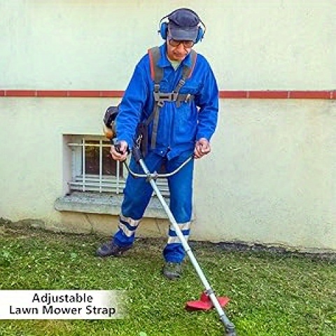 Adjustable Double Shoulder Belt Harness Trimmer with Quick-Release Buckle - Durable Nylon Straps for Lawn Care Equipment, Comfortable Fit for Professional & Home Use, Harness Trimmer, Lawn Care Accessory, Ergonomic Design, Sturdy Construction