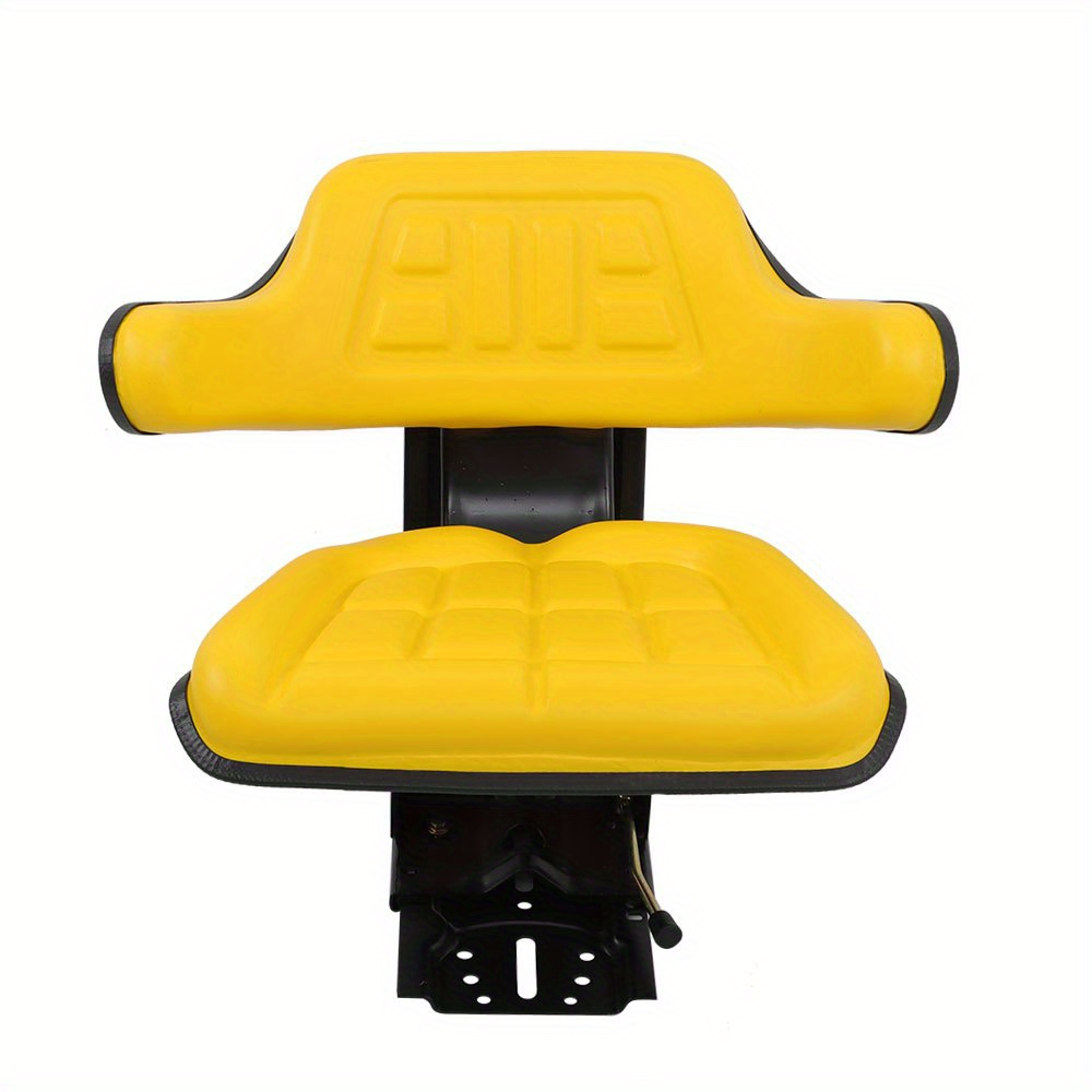 1x Heavy-Duty Steel Tractor Suspension Seat with Adjustable Height & Ergonomic Design - Bright Yellow & Black Replacement for John Deere 1020 1530 2020 2030 2040 2550 2630 2640 5200 5210 5300 5310 - Compatible with Multiple Tractor Models, Durable Farm Seat