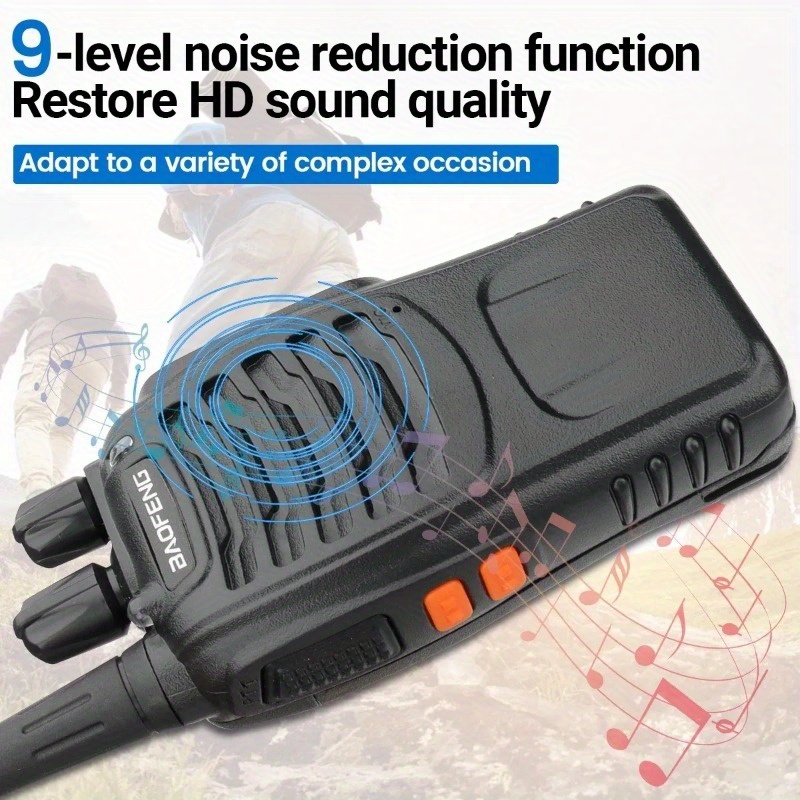 [Baofeng Walkie Talkie] Baofeng Walkie Talkie 2/4/6/8-Pack | Portable Handheld Two-Way Radios with 16 Channels, Long-Range UHF Communication, USB Rechargeable, Compact Design for Hunting, Camping, Hiking & Outdoor Adventures, Hiking Essentials, Sleek Radio Design, Durable Radio Build