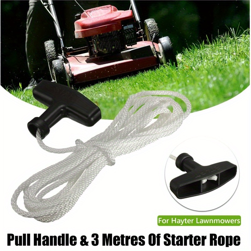 Heavy-Duty Adjustable Lawn Mower Handle with Ergonomic Design & Secure Grip - Durable Metal Construction for Comfortable Use, Red & Black Striped Design, Ideal for Cutting Grass and Weeding, Lawn Mower Accessories, Userfriendly Tool, Sturdy Construction