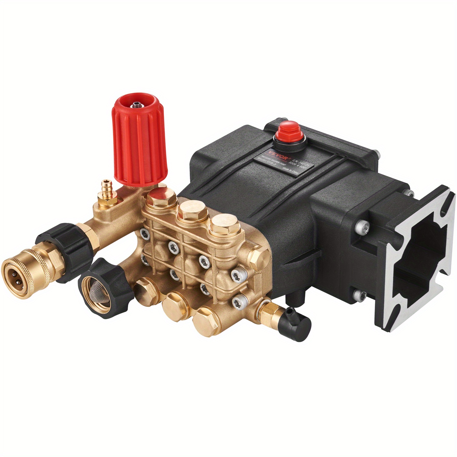 Pressure Washer Pump, 3400 PSI/3700 PSI, 3/4" Shaft Horizontal Triplex Plunger, 2.5 GPM, Yard Firm Replacement Kit for Morflex 40224, 40225, 40226 Models, High-Pressure Power Washer Pump, Durable