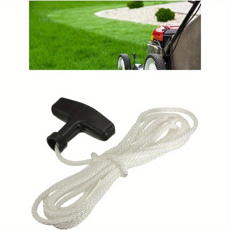 Heavy-Duty Adjustable Lawn Mower Handle with Ergonomic Design & Secure Grip - Yard Firm Durable Metal Construction for Comfortable Use, Red & Black Striped Design, Ideal for Cutting Grass and Weeding, Lawn Mower Accessories, Userfriendly Tool, Sturdy Construction