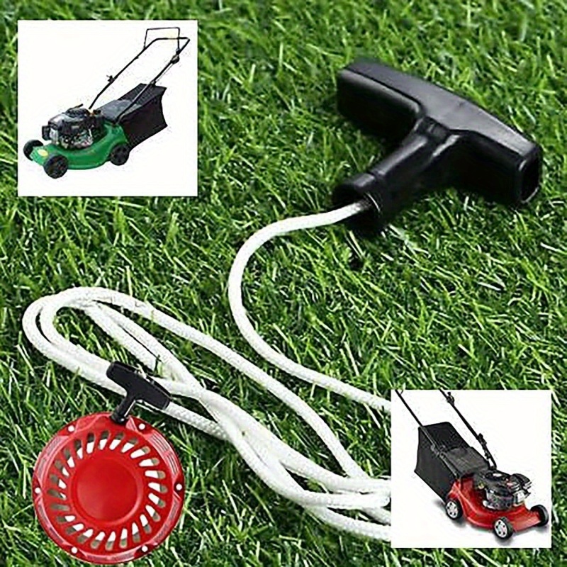Heavy-Duty Adjustable Lawn Mower Handle with Ergonomic Design & Secure Grip - Yard Firm Durable Metal Construction for Comfortable Use, Red & Black Striped Design, Ideal for Cutting Grass and Weeding, Lawn Mower Accessories, Userfriendly Tool, Sturdy Construction - Image 2