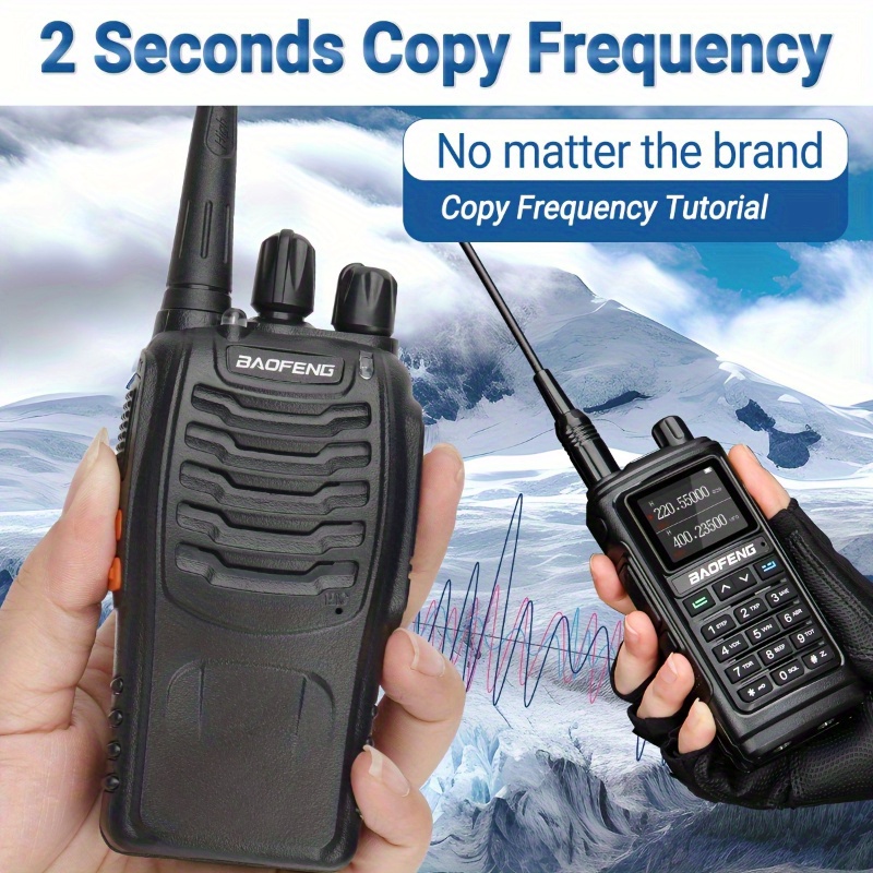 [Baofeng Walkie Talkie] Baofeng Walkie Talkie 2/4/6/8-Pack | Portable Handheld Two-Way Radios with 16 Channels, Long-Range UHF Communication, USB Rechargeable, Compact Design for Hunting, Camping, Hiking & Outdoor Adventures, Hiking Essentials, Sleek Radio Design, Durable Radio Build