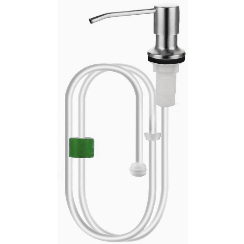 Built-In Kitchen Yard Firm Sink Soap Dispenser with 47-Inch Extension Tube Kit - Battery-Powered (AA) Automatic Pump, No Refills Required, Hygienic One-Touch Operation, Space-Saving Countertop Design, Easy Installation for Dish Soap & Hand Soap