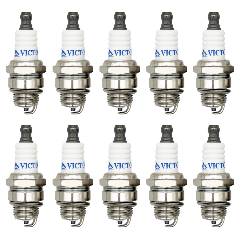 L7T Spark Plugs 10pcs - High-Performance Replacement for L7T Engines, Durable Metal Construction, Blue & White Design, Compatible with L7T Engines, Yard Firm Lawn Mower Accessories, Engine Performance Upgrade, Sleek Metallic Finish, Reliable Engine Part, Lawn Mower Parts, Compact Design, Longlasting Durability, Enthusiasts, Spark Plug For Lawnmower, Lawnmower Spark Plug, Lawnmower Part, Spark Plug, Gasoline Spark Plug, Mower Part - Image 2