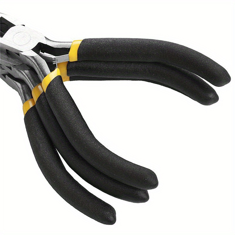 [8pcs Carbon Steel Pliers] 8pcs Premium Carbon Steel Mini Jewelry Pliers Set | Round Curved Needle Nose Design for Precise Grip, DIY Craft Tools Kit with Durable Construction for Long-Lasting Performance