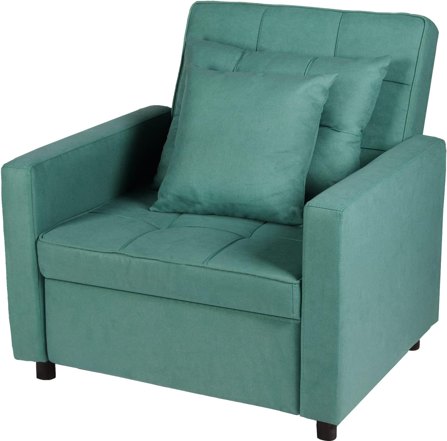 Sofa Bed Chair 3-in-1 Convertible Chair Bed, Lounger Sleeper Chair, Single Recliner for Small Space with Adjustable Backrest