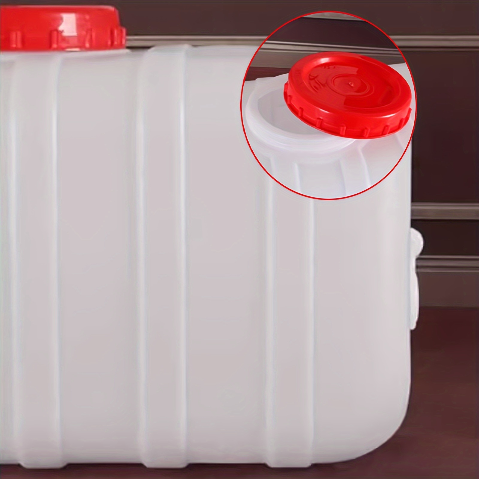 Large Household Capacity Water Tank, Drop-Resistant Portable Horizontal Plastic Water Storage Container With Faucet For Household Water Camping Outdoor Self-Driving Tour