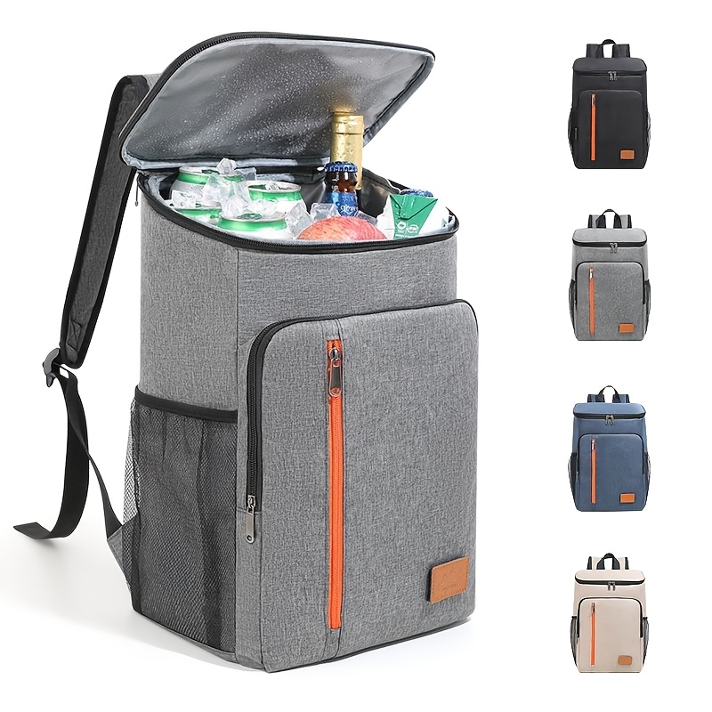 Leak-Proof Insulated Cooler Backpack - Yard Firm Large Capacity Thermal Bag for Camping, Picnics, BBQs - Heavy-Duty Construction, Side Pocket Organizer - Keeps Drinks Cold/Hot for Hours - Ideal for Men, Women, Outdoor Enthusiasts - Perfect for Travel, Tailgating, Daily Commute - Available in Gray/Black/Blue/Beige/More Colors, Backpack Cooler, Picnic Essentials, Stylish Tote Design, Adjustable Shoulder Straps