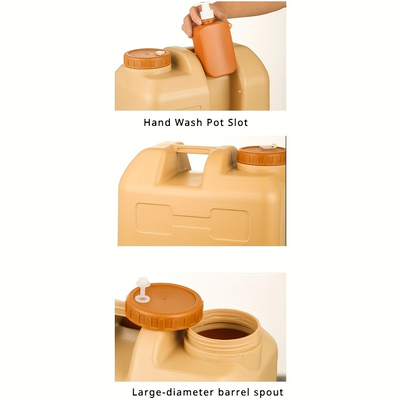 5.28 Gallon Portable Outdoor Camping Water Storage Container, Durable PE Material, with Easy-to-carry Handle and Tap, Sealed and Fresh, Suitable for Outdoor Travel Camping